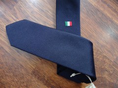 cravatta slim con ricamo bandiera italia
